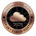 Top 25 Cloud Hosting Provider 2025 - HostAdvice Award